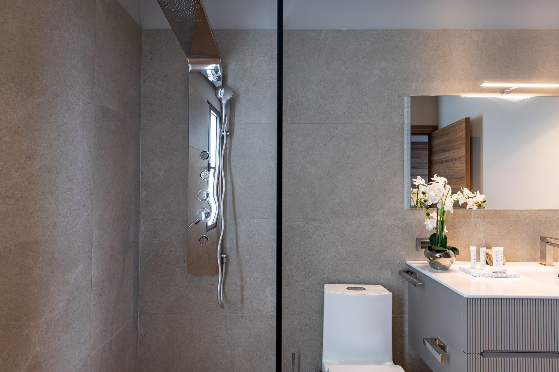 Panoramic Ocean-View Contemporary Apartment with Calacatta Marble Waterfall Island & Glass-Walled Terrace